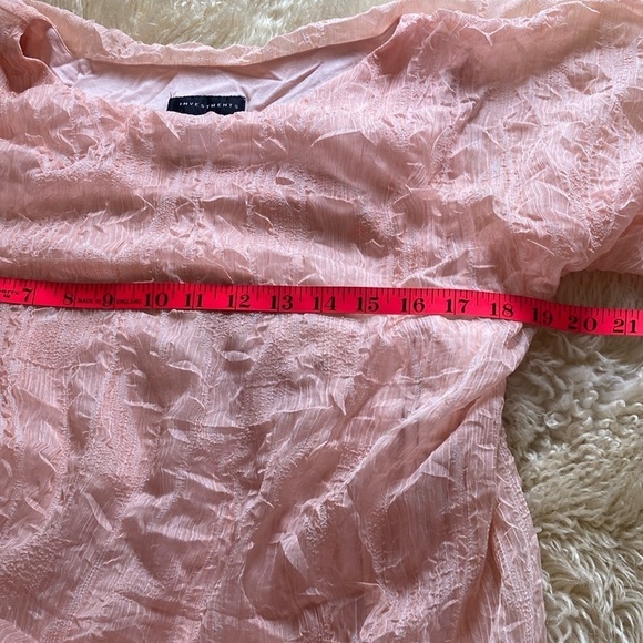 Pink lace over tank top with banded waist - Picture 3 of 7